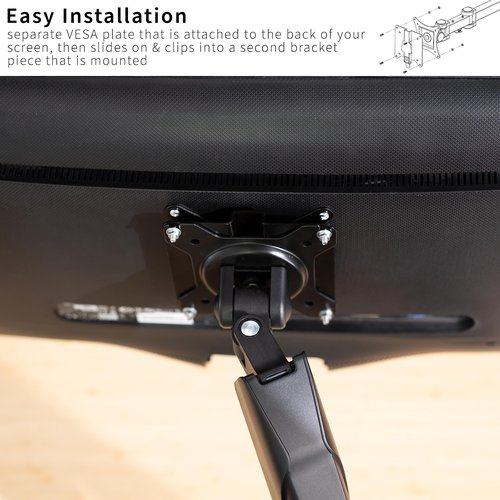 VIVO Adapter VESA Mount Quick Release Bracket Kit, Stand Attachment and Wall Mount Removable VESA Plate for Easy LCD Monitor and TV Screen Mounting, Stand-VAD2