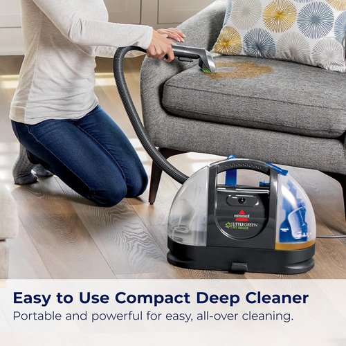 Bissell Little Green Portable Carpet Cleaner - Pet-Friendly Auto Detailer | Gray/Blue, 3353