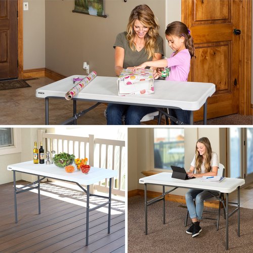 LIFETIME 280478 Commercial Nesting Folding Table, 4-Foot