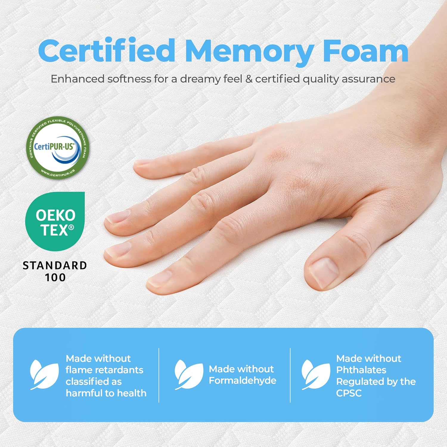 Neo Sleep Queen Cooling Gel Memory Foam Mattress - Medium Firm, CertiPUR-US Certified, Enhanced Pressure Relief, 8 Inch