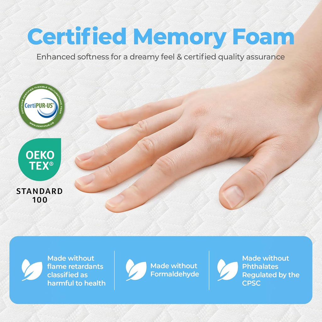 Neo Sleep 8-Inch Full Cooling Gel Memory Foam Mattress - Medium Firm, CertiPUR-US Certified, Enhanced Pressure Relief, Removable Soft Cover