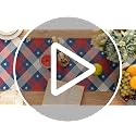 Patriotic 4th of July Table Runner 13x60 - Red Blue Buffalo Plaid