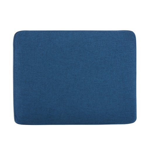 Christopher Knight Home Ottoman Foot Stool,Rectangular Fabric Upholstered Ottoman,Modern Side Table for Living Room Bedroom, Birch Wood Legs,Navy Blue