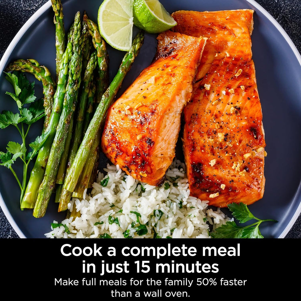 Ninja Combi Multicooker - 14-in-1 Air Fryer & Oven for Quick Meals in 15 Mins | Stainless Steel, SFP701