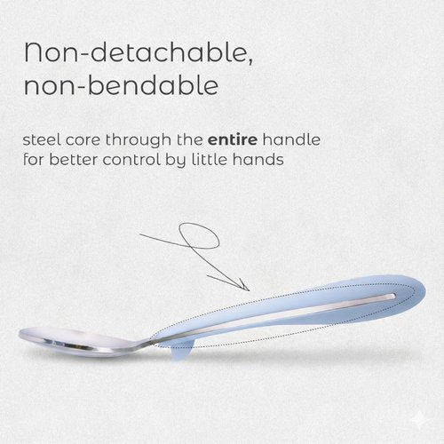ASOMIC Toddler Utensils - 6-Piece Kids Silverware Set with Silicone Handles | Premium 316 Stainless Steel, Dishwasher Safe (Sage/Sky Blue/Ivory)