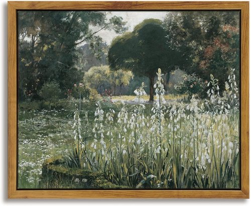 InSimSea Meadow Flowers Wall Art Print - Framed Canvas Decor for Home & Office (8x10in)
