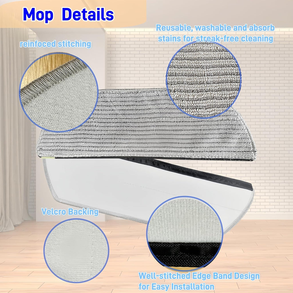 Shark Replacement Mop Pads - Washable & Reusable Microfiber for AV2800ZE, RV2820YE, AV2820S & More