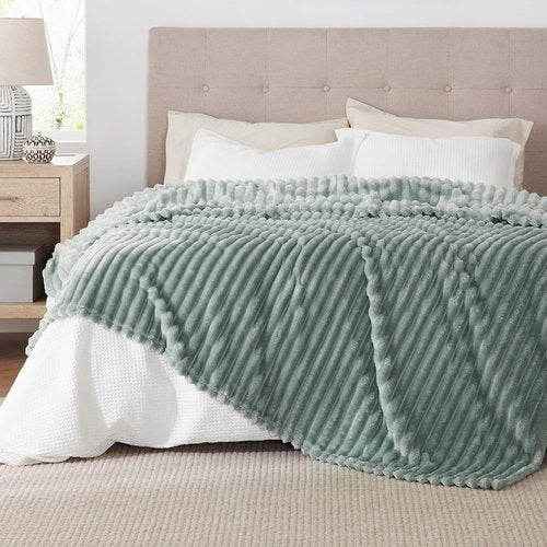 Bedsure GentleSoft Full Size Blanket - Cozy Sage Green Throw for Women | 84x90 Inches