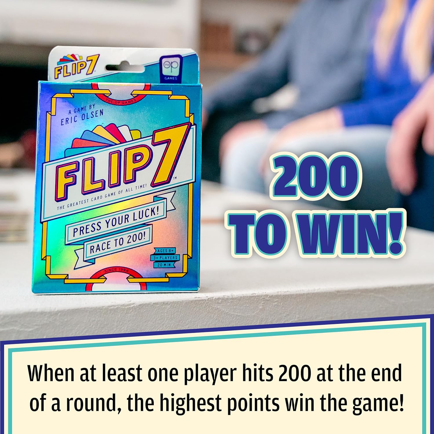 USAOPOLY Flip 7 Card Game - Fast-Paced Strategy & Luck for 3+ Players | Perfect for Game Nights, Ages 8+