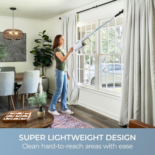 Kenmore CS2015 Corded Stick Vacuum - Powerful 2-Motor Suction, Detachable Hand Vac, LED Headlight & Hair Eliminator Nozzle for Carpets & Floors