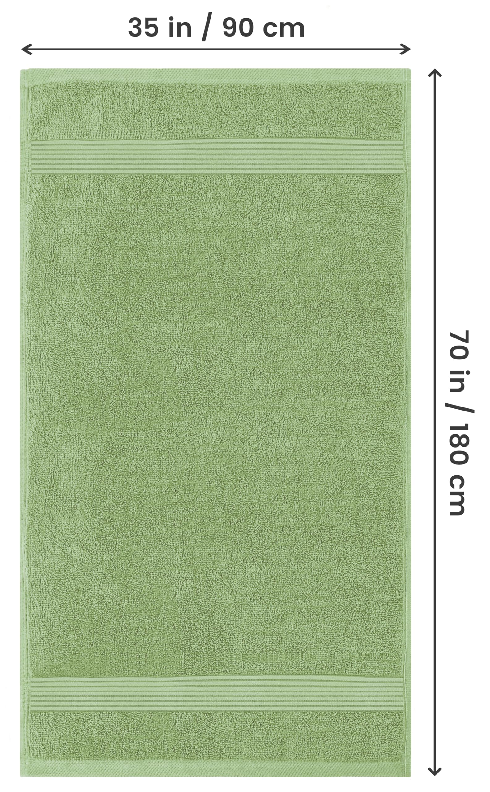 Utopia Towels Bath Sheets 2 Pack, 35x70 Inches, Extra Large Shower Towels, 100% Ring Spun Cotton, Soft and Absorbent, Bath Towel Large, Towel Set, Sage Green