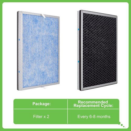 Hichoryer【Upgraded】MSA3 Replacement Filter,Compatible with MSA3 & MSA3S Air Purifier, 3-in-1 H13 True HEPA Filter with Odaller Pure Technology, 2 Pack