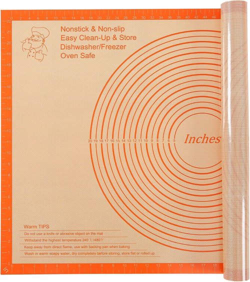 **Silicone Pastry Mat - 36x24 Inch Nonstick Baking Surface for Easy Dough Rolling & Pastry Prep**