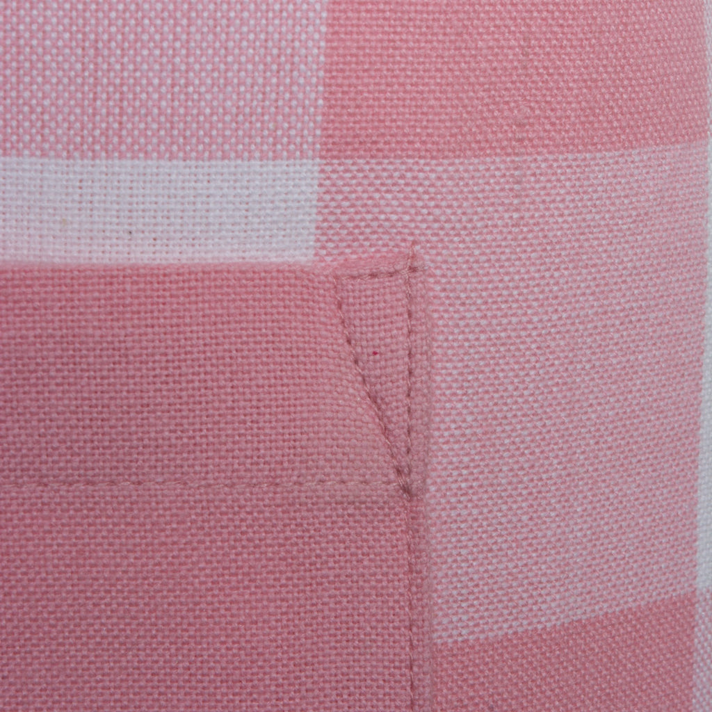 DII Unisex Buffalo Check Kitchen Collection, Classic Farmhouse Chef Apron, One Size, Pink &White