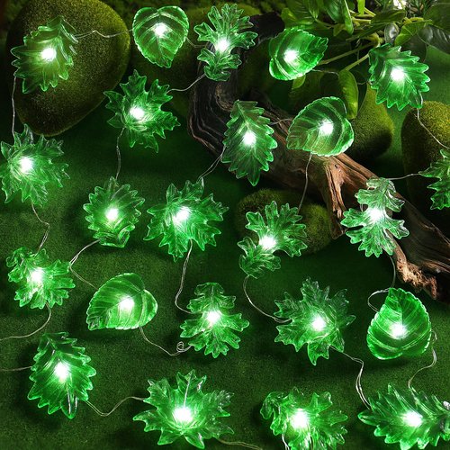Enchanted Forest Fairy Lights - Leaf Vine Garland Indoor String Lights with USB & Battery Powered Illumination 10ft 30LED Artificial Ivy Vines for Boho Decor - Ideal for Bedroom Greenhouse Yard Office