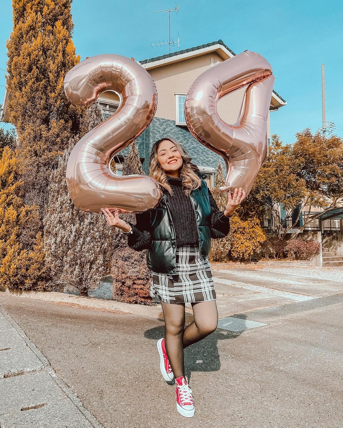 Rose Gold Number 1 Balloon - 40 Inch Shiny First Birthday Decoration for Boys & Girls
