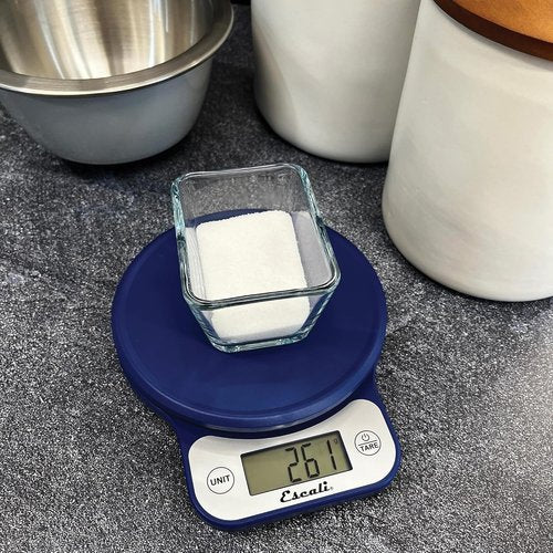 Escali Telero Digital Food Scale - High Precision Kitchen Scale for Cooking & Baking, 11 lb Capacity, Blue