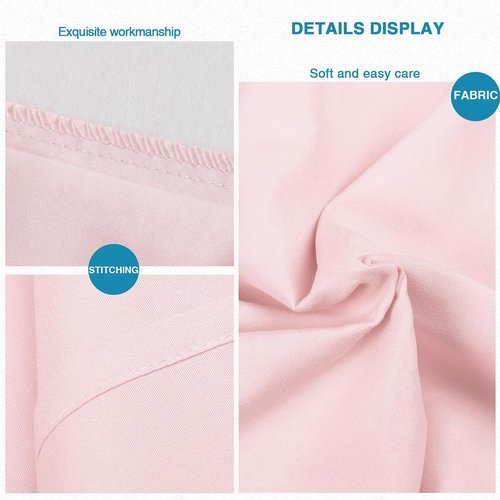 FLXXIE King Pillow Cases - Soft Microfiber Covers with Envelope Closure, 20x36, Blush Pink | Wrinkle & Stain Resistant