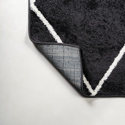 JONATHAN Y Cole Diamond Trellis Black/White Runner Rug 2x10, Modern,Contemporary,Geometric,Casual, Easy-Cleaning for Living Room,Bedroom,Kitchen,Pet Friendly,Non-Shedding (SEU102A-210)