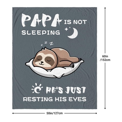 Remwiso Papa Gifts from Grandkids, Funny Gifts for Papas, Papa’s Birthday Gifts, Best Papas Gifts for Grandpa, Fathers Day Grandpa Gifts, Super Soft & Cozy Sloth Blanket 60" x 50"