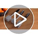 SetSail 3-Pack Dish Brush Set with Scraper Tip - Non-Slip Handle