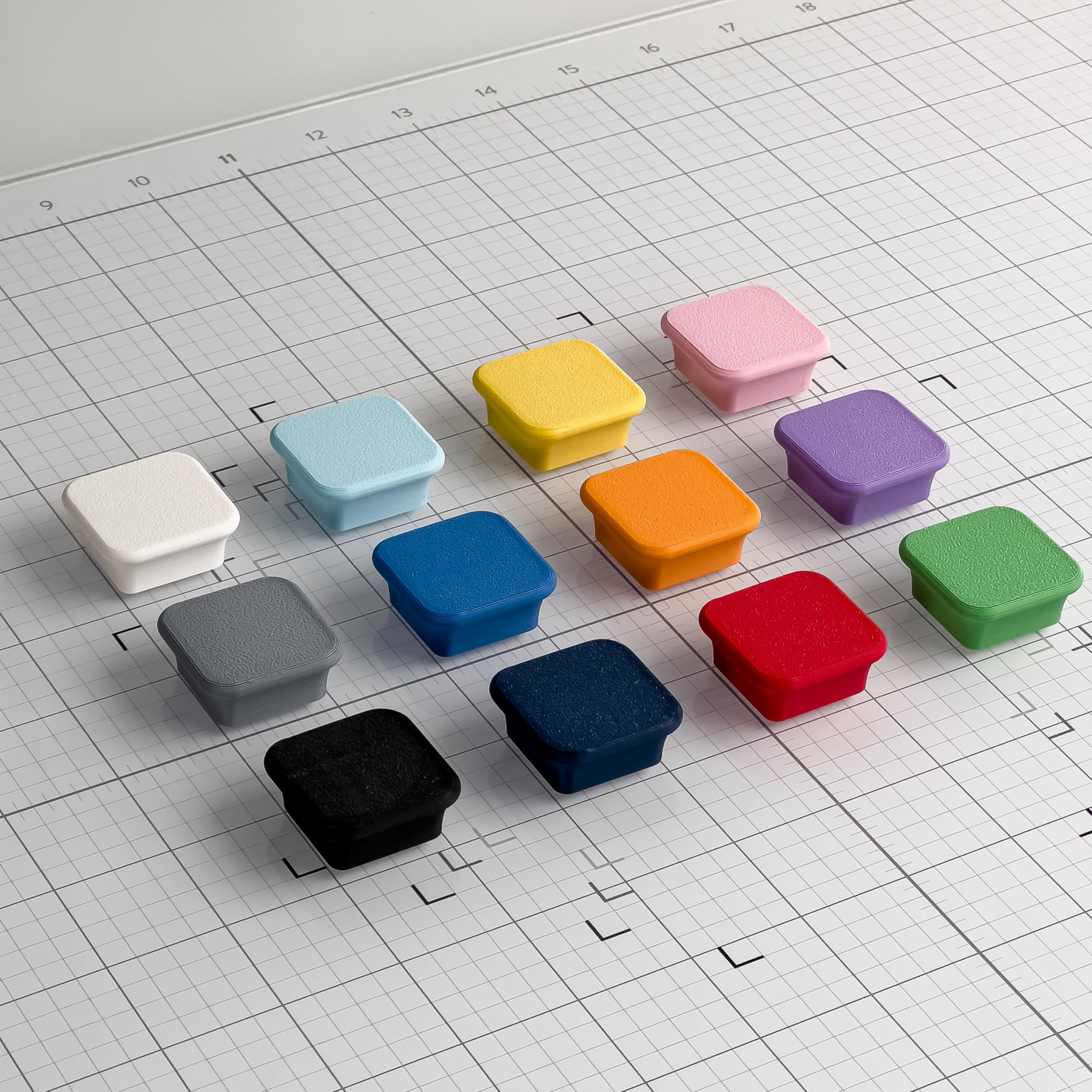 Glassboard Studio MiniBar Magnet - Strong Neodymium Rare Earth Magnets for Fridge, Whiteboard, Locker & Magnetic Glassboards - Crafting & Office Use - Strong Fridge Magnets (Multicolor, Bar, 12)