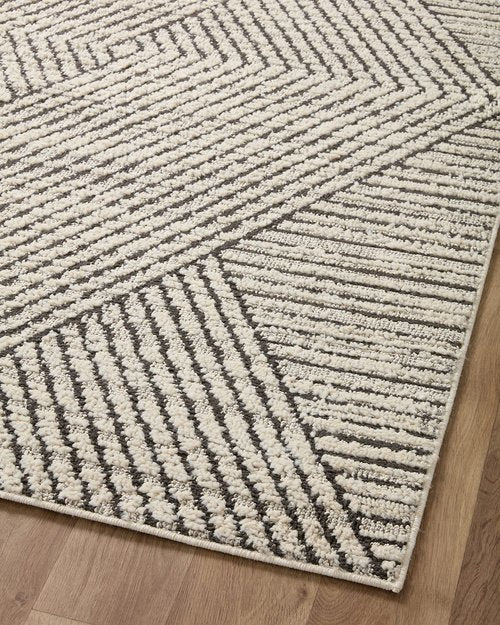Loloi Fabian Collection FAB-06 Charcoal/Ivory 2'-7" x 7'-6" Runner Rug
