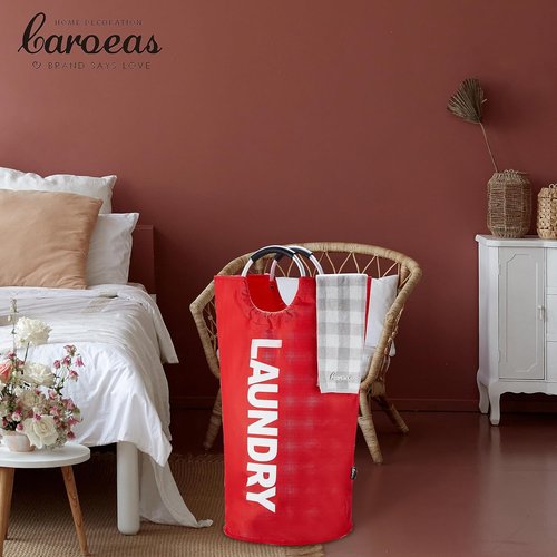Caroeas 90L Waterproof Laundry Basket - Collapsible Hamper with Padded Handles | 13 Colors Available