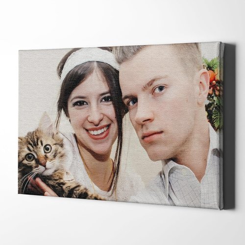 DIYKST Custom Canvas Prints - Personalized Photo Wall Art for Couples | Perfect Valentine's Day Gift (8" x 12" - 24" x 36")