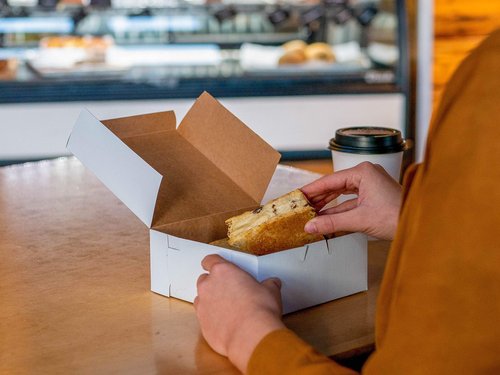 SCT White One-Piece Non-Window Bakery Boxes, 8 x 5 x 3, White, Paper, 250/Carton