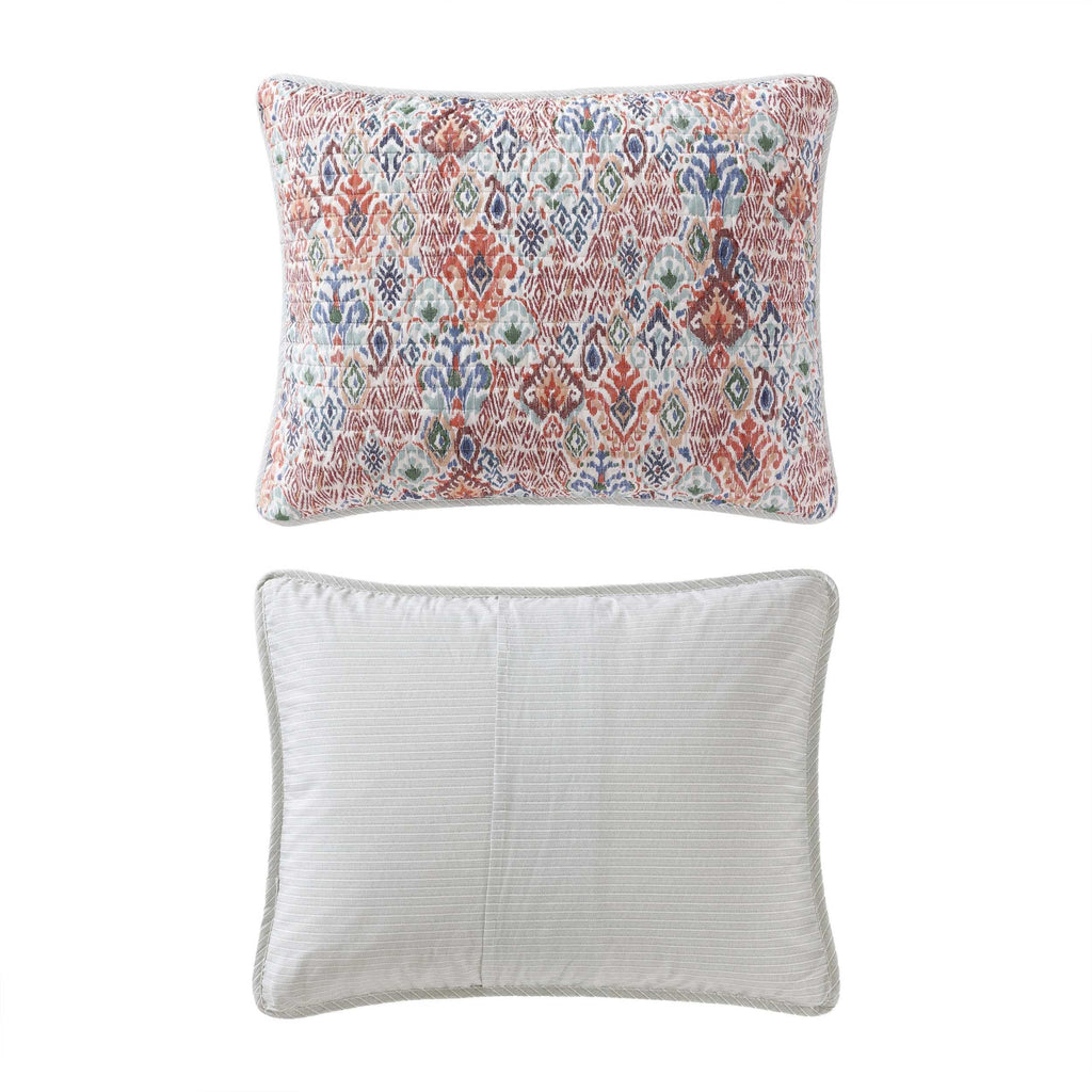 Tommy Bahama - Full/Queen Quilt Set, Premium Cotton Reversible Bedding with Matching Shams, Floral Bedding Set, Oeko-Tex Certified (Ikat Tropics Beige, Full/Queen)
