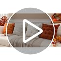 OTOSTAR Fall Pumpkin Throw Pillow Covers, 20x20 Inch Orange Set of 2