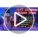 10 Ft Inflatable Christmas Snowman Decoration with Candy Details for Yard Garden Home Indoor Outdoor