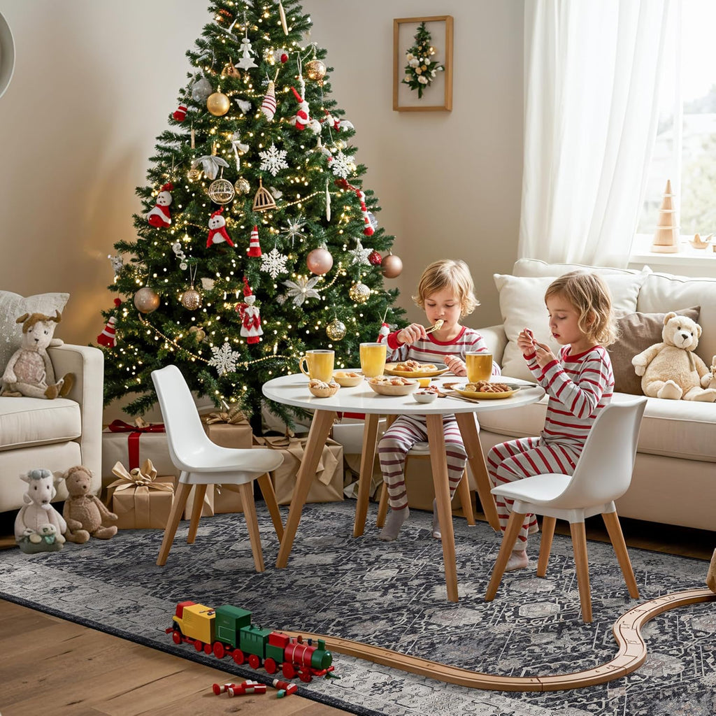 Skiennix 4x10 Washable Hallway Runner Rug - Ultra Soft, Stain Resistant, Low Pile Carpet for Entryway | Black