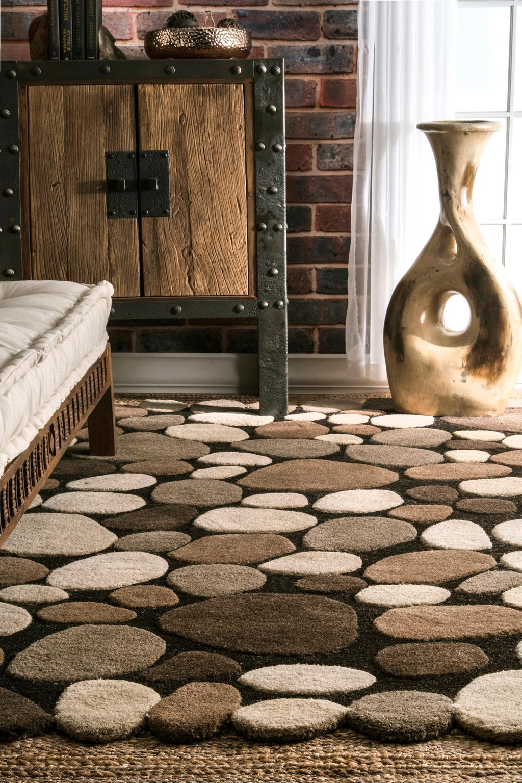 Nuloom Pebbles Natural/Beige, 2' x 3', Handmade, Polka Dot, Wool, Soft and Cozy, High Traffic, Stain Resistant, Easy Clean, Durable Runner for Bedroom, Living Room, Dining, Den, Foyer, Entryway