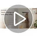 DR. OXXIER Wall Mounted Coat Rack, Aluminum 6-Hook Hanger, White