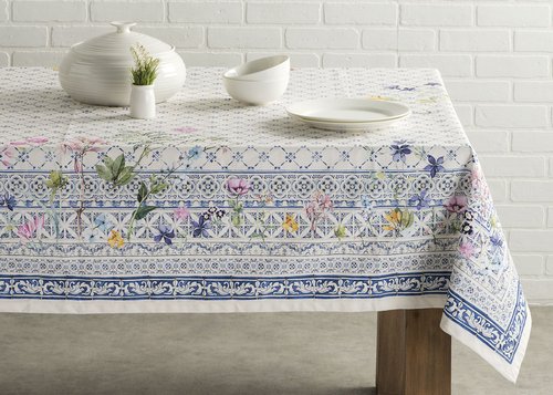 Maison d' Hermine Table Cloth Rectangle Table 100% Cotton 70 x 120 Inches Tablecloth Reusable Decorative for Dining Kitchen Room Farmhouse Home Easter Decorations Spring Summer - Faience