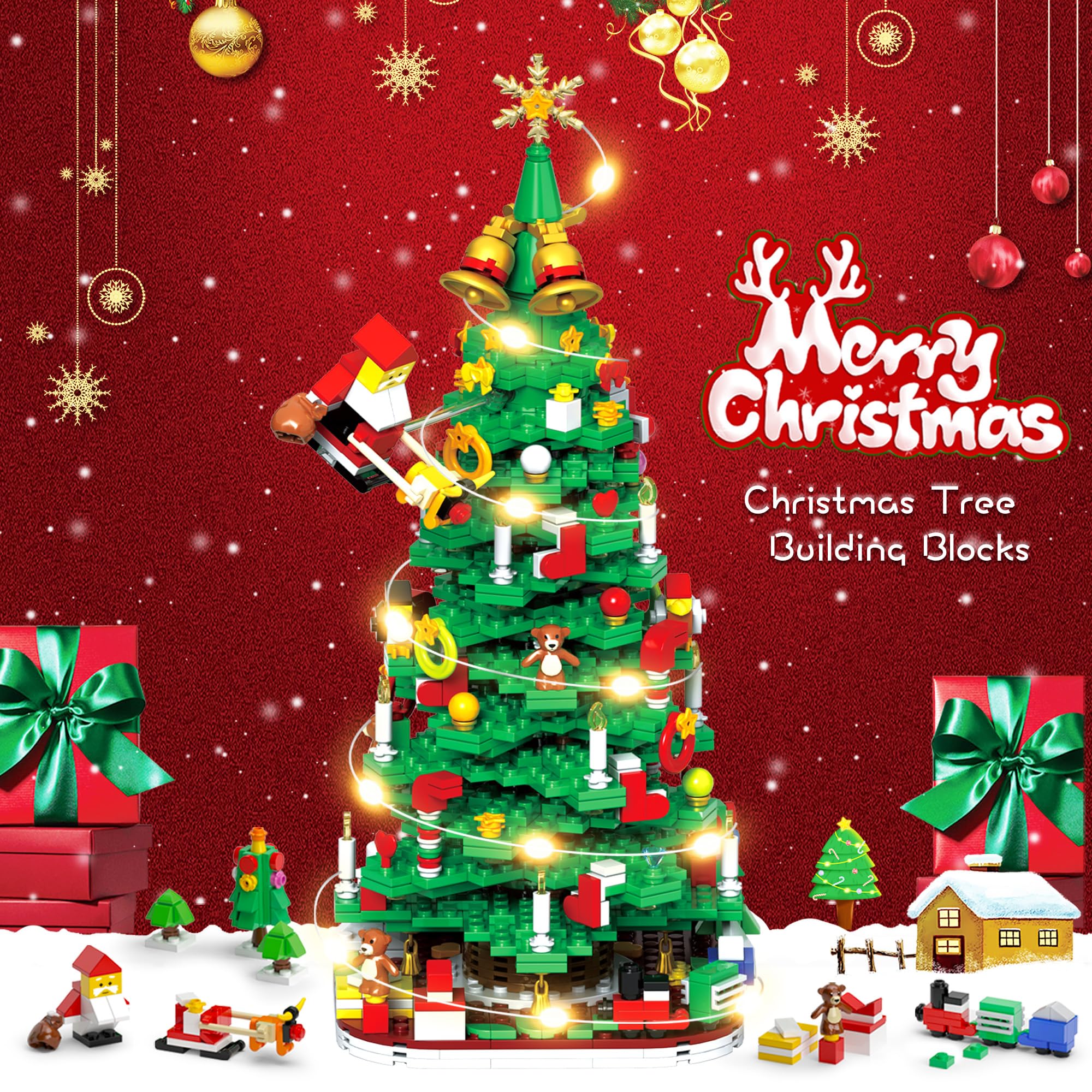 Advent Calendar 2025 Adult kids teen Boys Girls women men, Teenager boys girls LED Christmas Tree Building Set advent calendar 2025 for kids teens boys ,24 Boxes 1100+ Pcs Christmas advent Calendars Building Blocks,kid teen adults advent calendars 2025