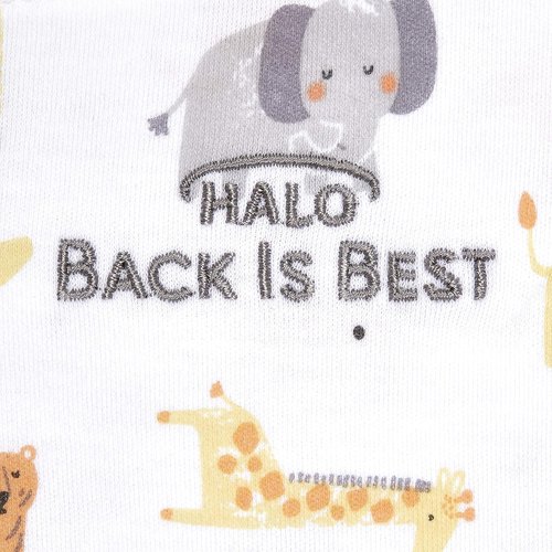 HALO 100% Cotton Sleepsack Swaddle - 3-Way Adjustable Wearable Blanket, Jungle Print, Preemie (Birth-5lbs)