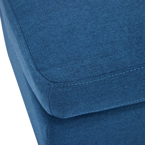 Christopher Knight Home Ottoman Foot Stool,Rectangular Fabric Upholstered Ottoman,Modern Side Table for Living Room Bedroom, Birch Wood Legs,Navy Blue