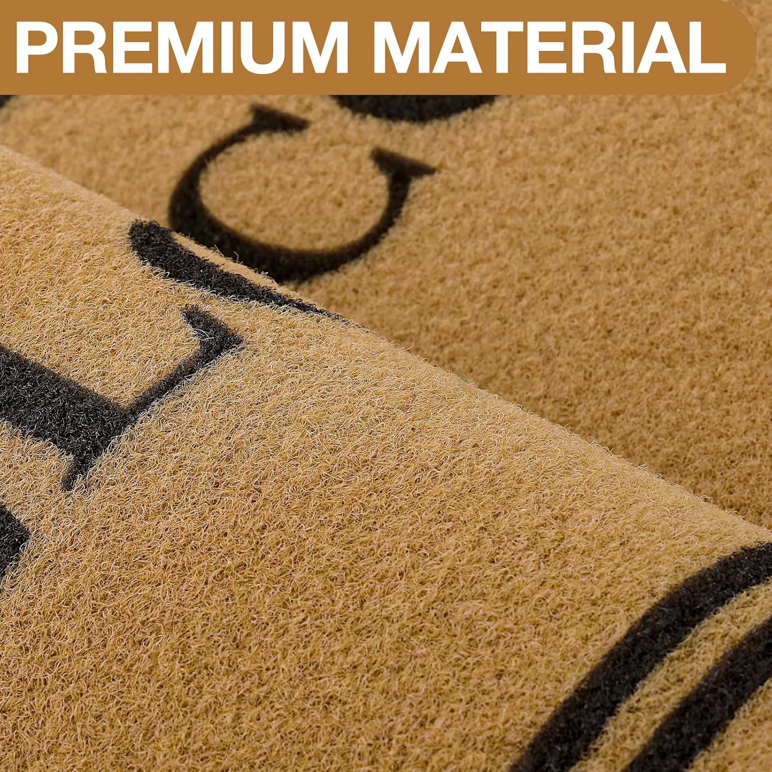 OLANLY Front Door Mat - Low Profile, Stain & Fade Resistant, Easy to Clean | 35x23 Inch, Brown Welcome Mat