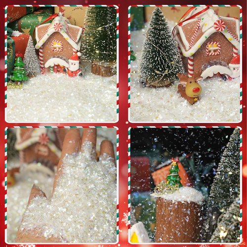 Christmas Twinkles Snow Fake | 200g Sparkling Artificial Snow Powder for Holiday Decorations