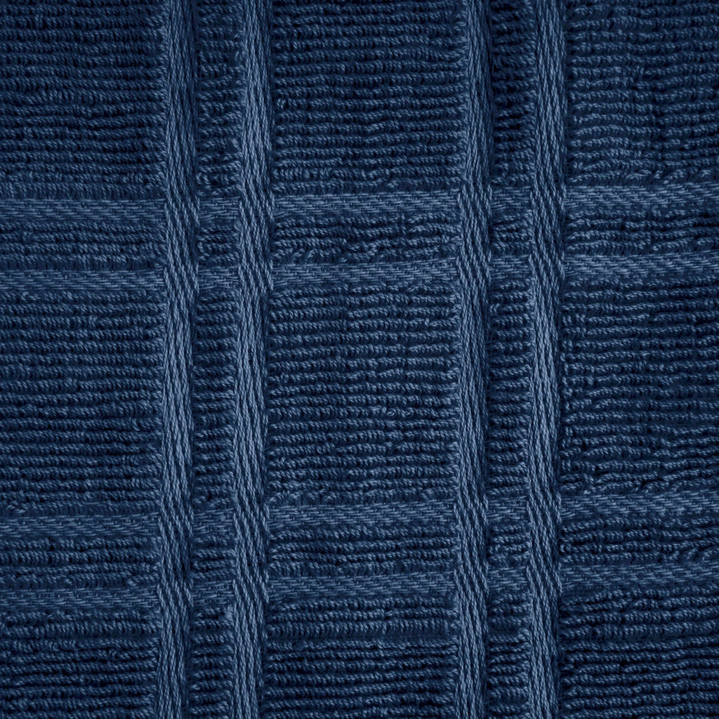Blue Needles Hanging Kitchen Towels - Blue 100% Cotton Solid Kitchen Tie Towel, Set of 2 Hand Dish Cloth with Hanging Loops 9 x 17 Inches, Absorbent, Super Soft, and Fast Drying Home Essential