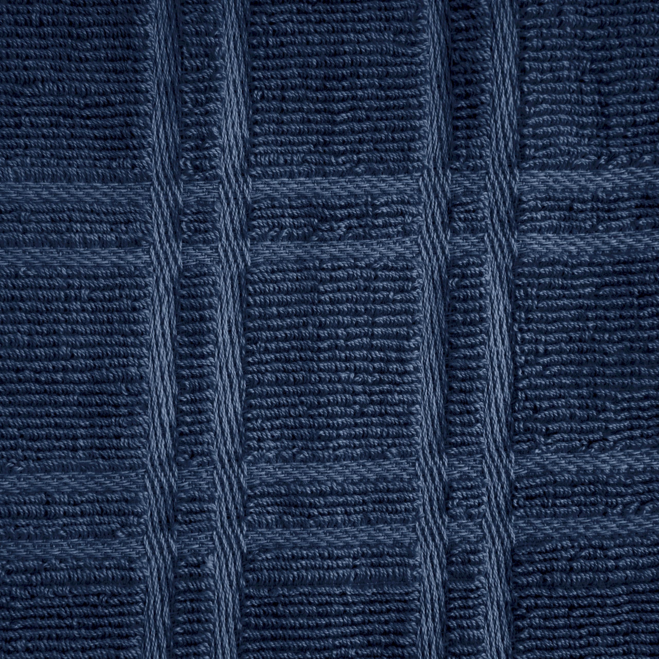 Blue Needles Hanging Kitchen Towels - Blue 100% Cotton Solid Kitchen Tie Towel, Set of 2 Hand Dish Cloth with Hanging Loops 9 x 17 Inches, Absorbent, Super Soft, and Fast Drying Home Essential