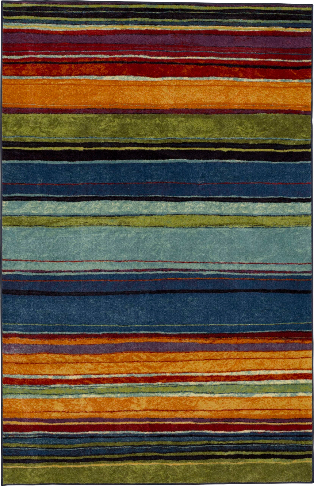 Mohawk Home Rainbow Stripe 4' x 6' Area Rug - Multicolor - Perfect for Living Room, Dining Room, Office