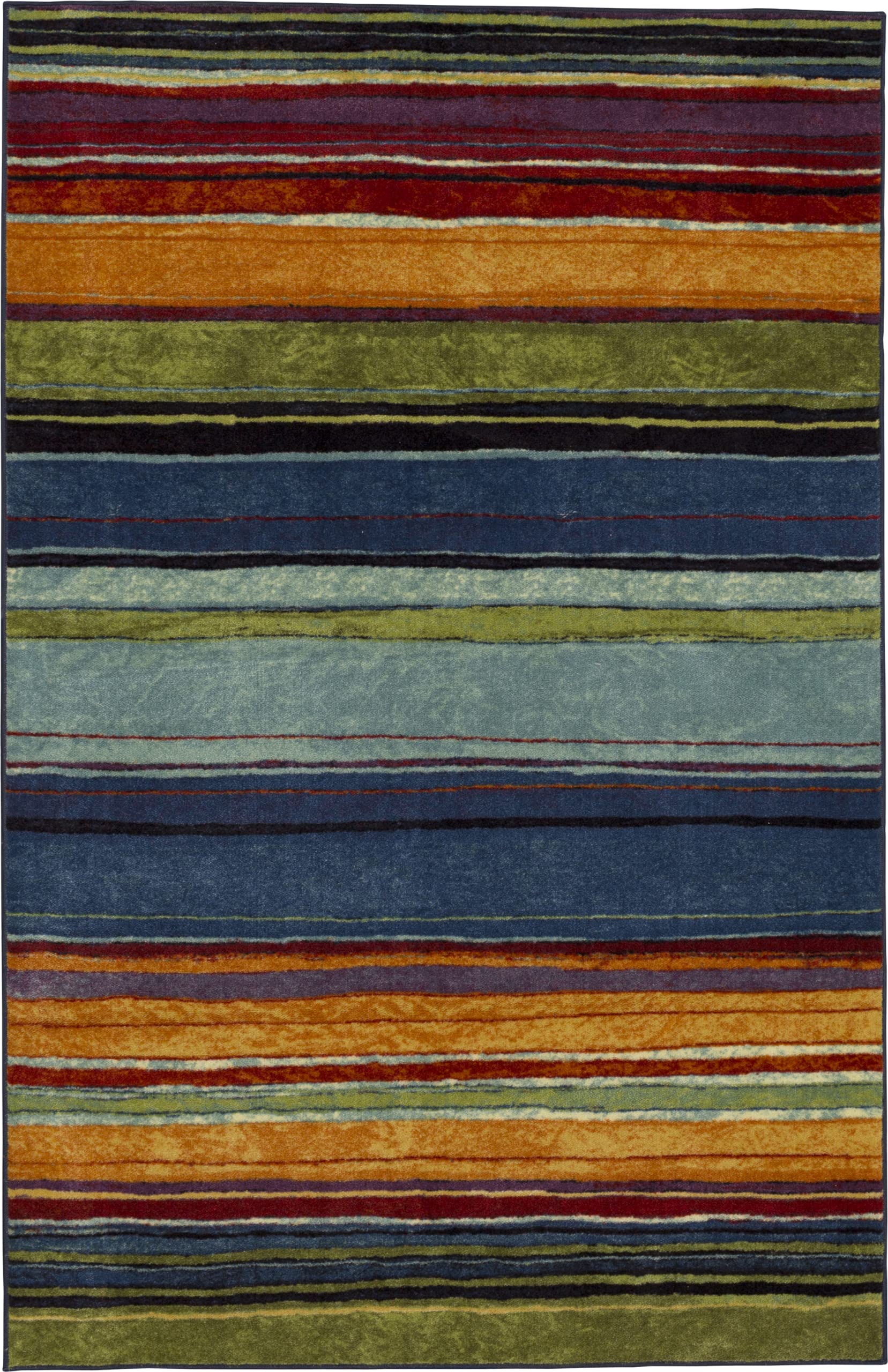 Mohawk Home Rainbow Stripe 4' x 6' Area Rug - Multicolor - Perfect for Living Room, Dining Room, Office