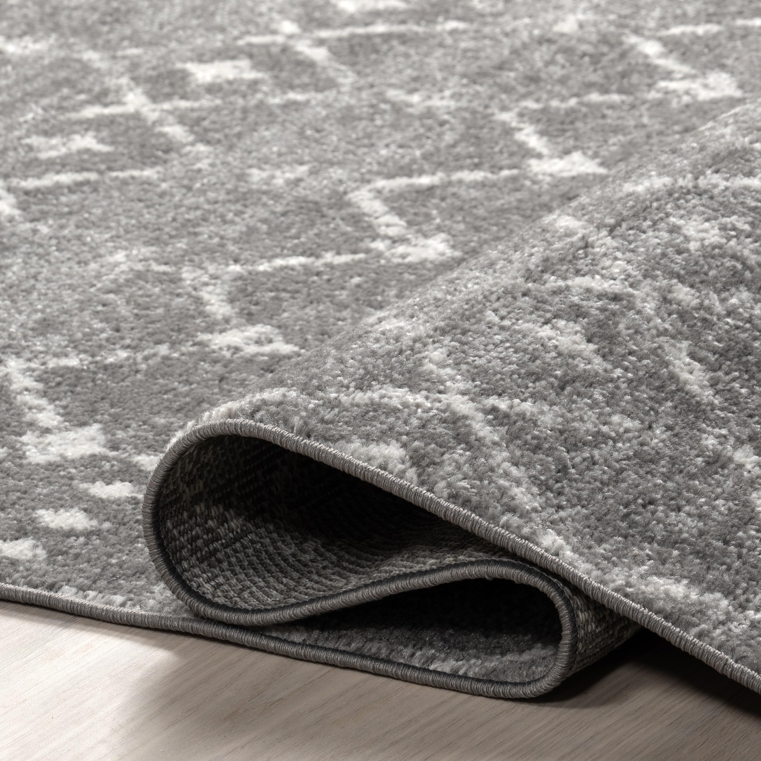 nuLOOM 2x3 Moroccan Blythe Area Rug, Dark Grey, Faded Bohemian Design, Stain Resistant, For Bedroom, Dining Room, Living Room, Hallway, Office, Kitchen, Entryway