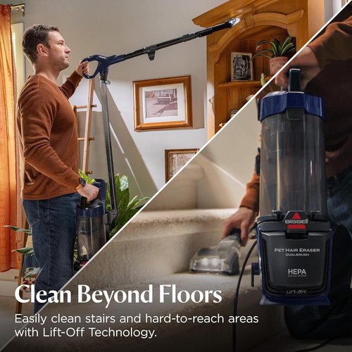 Bissell Pet Hair Eraser Vacuum - DualBrush Self-Cleaning Technology & HEPA Allergen System | 42943
