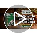 Uniquely LED Christmas Twinkle Lights - Red, Green & White String Lights - Twinkle & Steady