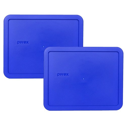 Pyrex 7212-PC 11 Cup Cadet Blue Food Storage Replacement Lids (2-Pack) - Made in USA